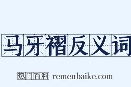 马牙褶反义词是什么意思的图片